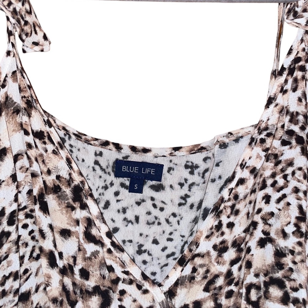 Blue Life Planet Blue Kaitlyn Top In Leopard Print View 4